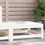 vidaXL Repose-pied de jardin blanc 70x70x30 cm bois de pin massif