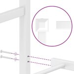vidaXL Cadre de lit métal avec tête de lit blanc 80x200 cm