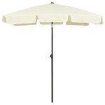 vidaXL Parasol de plage jaune sable 180x120 cm