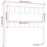 vidaXL Tête de lit blanc 105 5x4x100 cm bois massif de pin