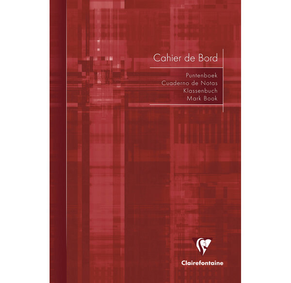 Cahier de bord 7 classes piqué Int'l 21x29,7 72 pages Coloris Aléatoire CLAIREFONTAINE