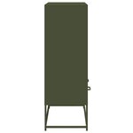 vidaXL Buffet haut vert olive 68 5x39x111 5 cm acier laminé à froid