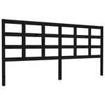 vidaXL Tête de lit Noir 205 5x4x100 cm Bois massif de pin