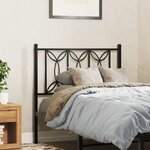 vidaXL Tête de lit métal noir 80 cm
