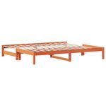 vidaXL Lit de jour avec lit gigogne cire marron 90x190 cm pin massif