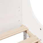 vidaXL Cadre de lit sans matelas blanc 135x190 cm bois de pin massif