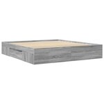 vidaXL Cadre de lit sonoma gris 180x200 cm bois d'ingénierie