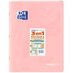 Cahier piqûre EASYBOOK Pastel 24 x 32 cm 96p 90g grands carreaux coloris aléatoire OXFORD