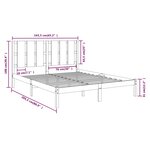 vidaXL Cadre de lit Bois de pin massif 160x200 cm