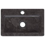 vidaXL Lavabo mural noir 38x24x6 5 cm marbre