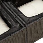 vidaXL Salon de jardin 12 Pièces avec coussins noir résine tressée