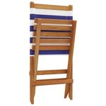 vidaXL Chaises de jardin pliantes lot de 8 tissu et bois massif