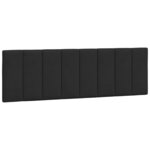 vidaXL Coussin de tête de lit noir 160 cm velours