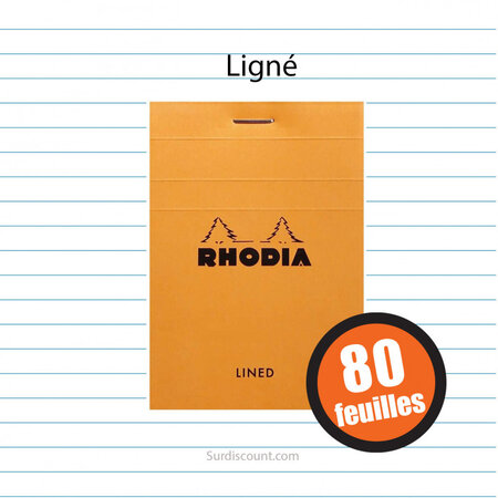 Bloc notes 85x120 ligne 80f rhodia - La Poste