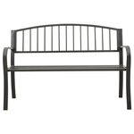 vidaXL Banc de jardin Gris 120 cm Acier