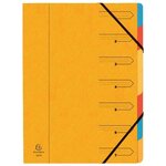 Trieur agrafé avec élastiques 7 compartiments Jaune EXACOMPTA