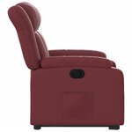 vidaXL Fauteuil inclinable électrique rouge bordeaux similicuir