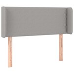 vidaXL Tête de lit à LED Gris clair 103x16x78/88 cm Tissu
