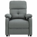 vidaXL Fauteuil électrique de massage Gris foncé Tissu
