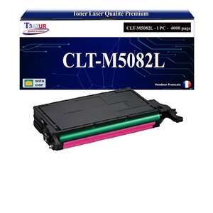 T3AZUR - Toner compatible avec Samsung CLT-M5082L CLT-M5082S pour Samsung Samsung CLP620ND CLP670N CLP670ND CLX6220FX CLX6250FX - Magenta