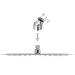 vidaXL Tête de douche plongeante rectangulaire en acier inoxydable 20x30 cm