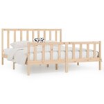 vidaXL Cadre de lit Bois massif 200x200 cm