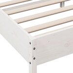 vidaXL Cadre de lit sans matelas blanc 90x190 cm bois de pin massif