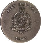 Pièce de monnaie en Argent 5 Dollars g 62.2 (2 oz) Millésime 2023 Missing Treasures GOLDEN OWL