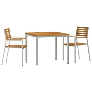 vidaXL Ensemble de salle à manger pour jardin 3 Pièces
