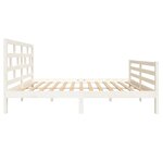 vidaXL Cadre de lit Blanc Bois massif 140x200 cm