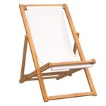 vidaXL Chaise de terrasse Teck 56x105x96 cm Couleur crème