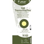 Paquet 100 Fiches Intercalaires Trapézoïdales Unies Perforées Forever - 105x240mm - Jaune - X 6 - Exacompta