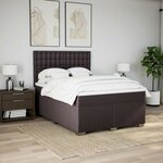 vidaXL Sommier à lattes de lit avec matelas Marron foncé 160x200 cm