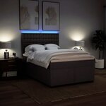vidaXL Sommier à lattes de lit avec matelas Marron foncé 160x200 cm