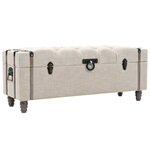 vidaXL Ensemble de bancs de rangement 3 Pièces Bois massif et acier