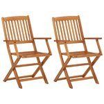 vidaXL Ensemble à manger de jardin pliable 3 Pièces Bois d'acacia solide