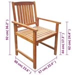 vidaXL Chaises de jardin lot de 2 Bois d'acacia massif Marron