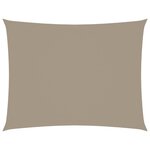 vidaXL Voile de parasol tissu oxford rectangulaire 2 5x3 5 m taupe