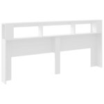 vidaXL Tête de lit à LED blanc 220x18 5x103 5 cm bois d'ingénierie