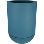 Bac à fleurs rond GRANIT TULIPE - Plastique Ø 50 cm - Bleu
