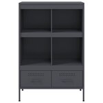 vidaXL Buffet haut anthracite 68x39x101 5 cm acier laminé à froid