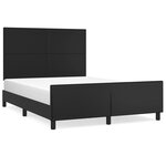 vidaXL Cadre de lit avec tête de lit Noir 140x200 cm Similicuir