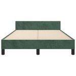 vidaXL Cadre de lit avec tête de lit vert foncé 120x190 cm velours
