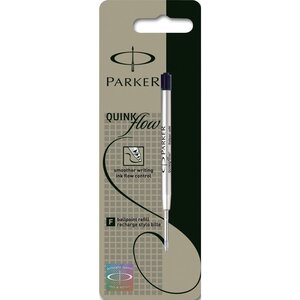 Blister Une Recharge Stylo bille QUINKflow Pointe Fine Noire PARKER
