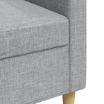 vidaXL Canapé à 3 places Gris clair 210 cm Tissu