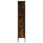 vidaXL Armoire de bain chêne fumé 33x33x185 5 cm bois d'ingénierie