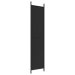 vidaXL Cloison de séparation 3 panneaux Noir 150x220 cm Tissu