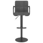 vidaXL Tabourets de bar lot de 2 gris foncé velours