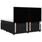 vidaXL Sommier à lattes de lit avec matelas Noir 180x200 cm Velours