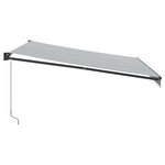 vidaXL Auvent rétractable anthracite et blanc 4x3 m tissu et aluminium